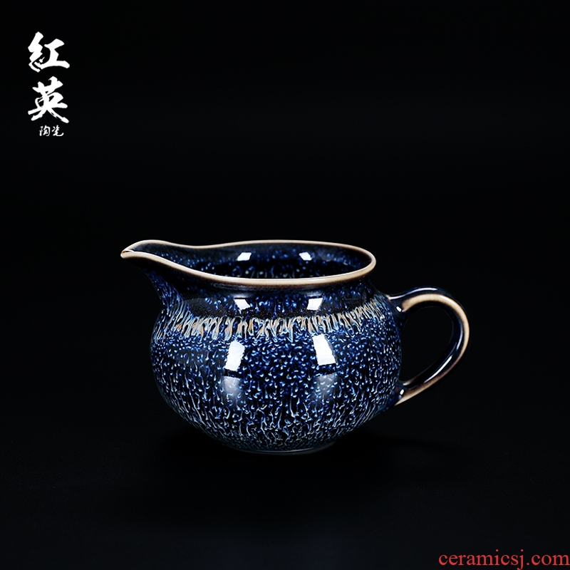 Red the jingdezhen ceramic temmoku hand - made tea sea fair keller kung fu tea accessories household device and a cup of tea