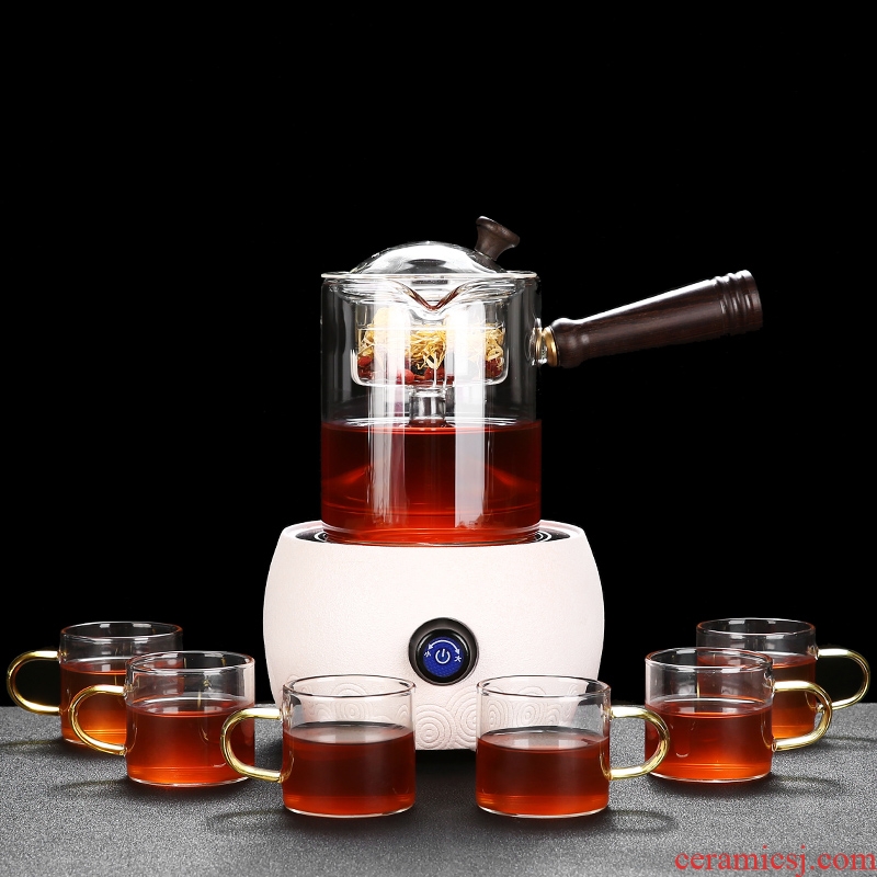 The Japanese side automatic boiling tea ware office suit glass ceramic electric TaoLu boiling tea stove steam teapots
