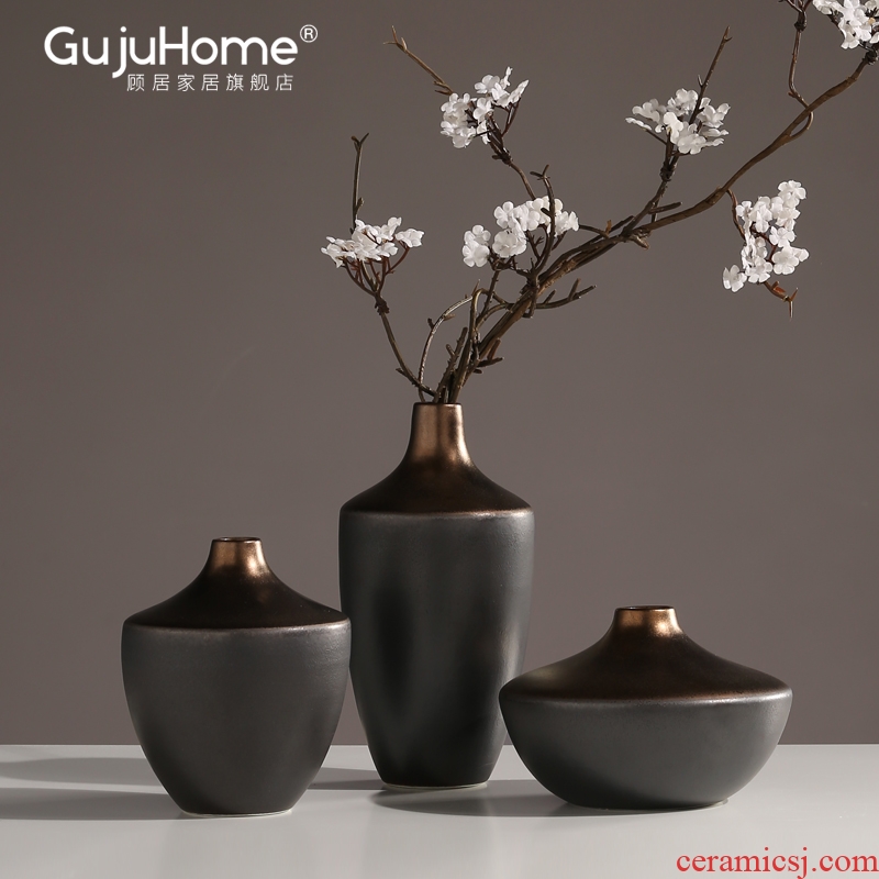 New Chinese style ceramic vases, flower arrangement suits for furnishing articles, the sitting room porch restaurant light household soft adornment ornament and decoration