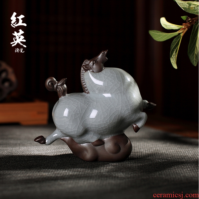 Hongying ceramic kung fu tea set with parts move furnishing articles tea tea tea tea tea tray table the success of a pet