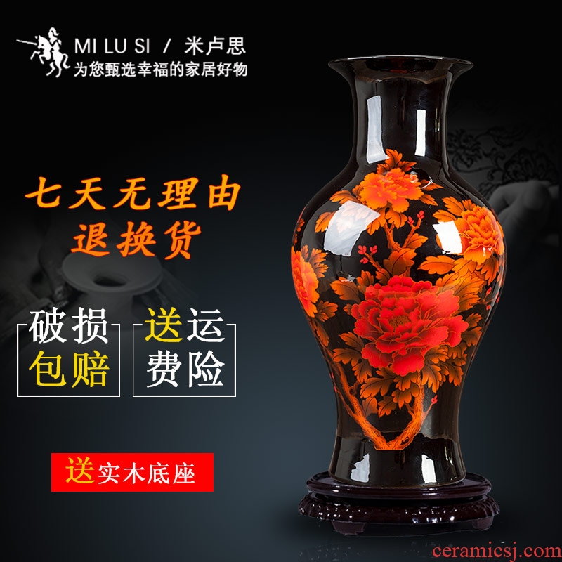 Rice lu, jingdezhen ceramic vase home sitting room office furnishing articles of handicraft wedding household adornment