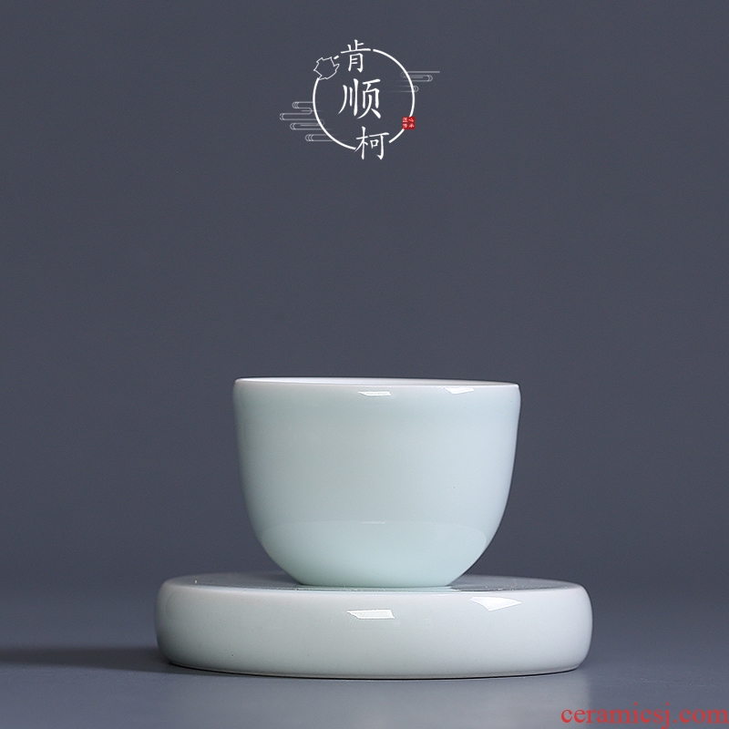 Jingdezhen ceramic sample tea cup "daruma" nature round place, cup appeal kung fu tea cups with tray, cups