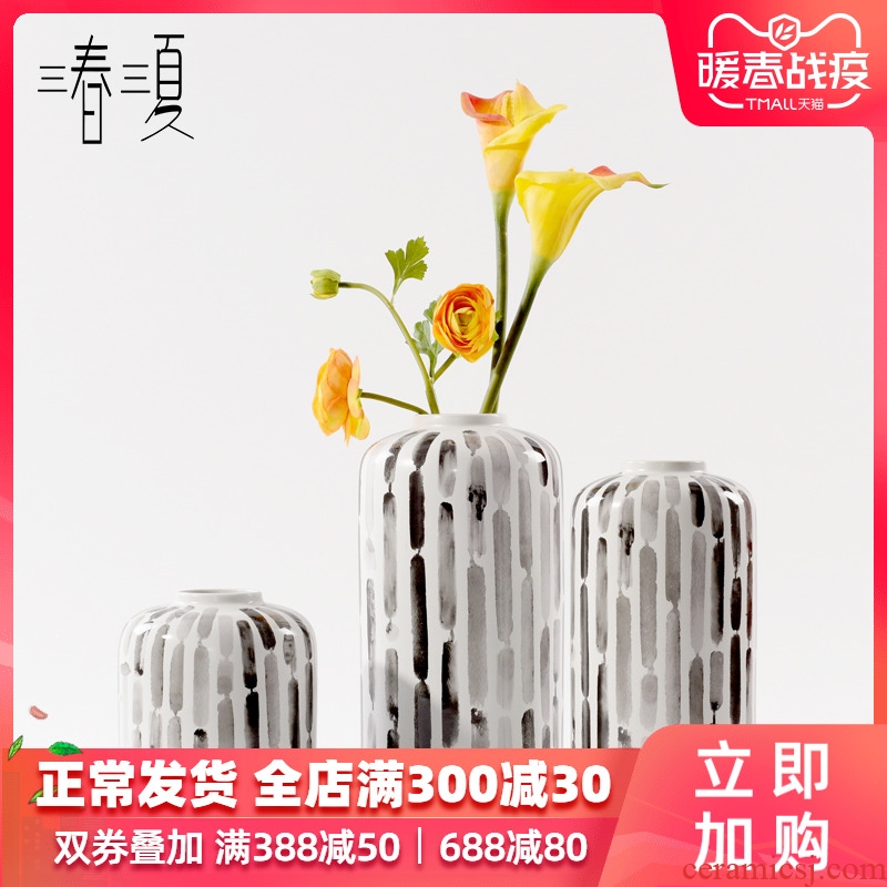 Postmodern ceramic vase furnishing articles contracted Europe type dry flower arranging flowers sitting room table creative decoration desktop ornaments