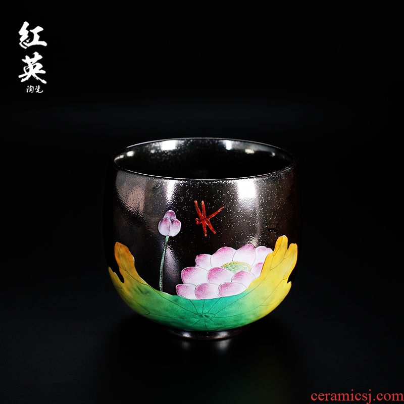 Red the jingdezhen ceramic hand - made up with built in hot water household kung fu tea tea to wash the dishes washed
