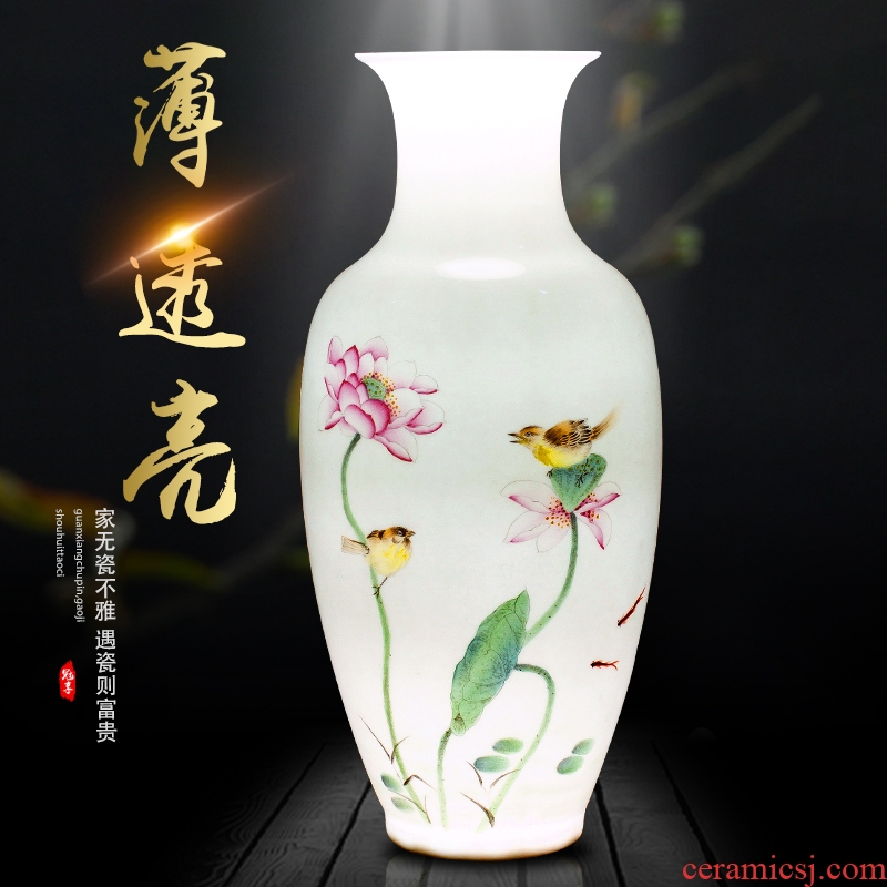 Jingdezhen ceramics new Chinese vase flower arranging home sitting room manual hand - made art crafts home furnishing articles
