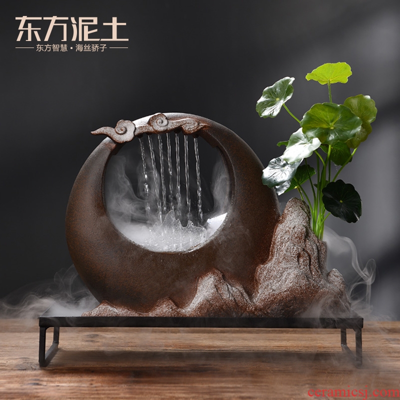 The east mud successfully implement creative ceramic water furnishing articles home office desktop sitting room adornment humidifier