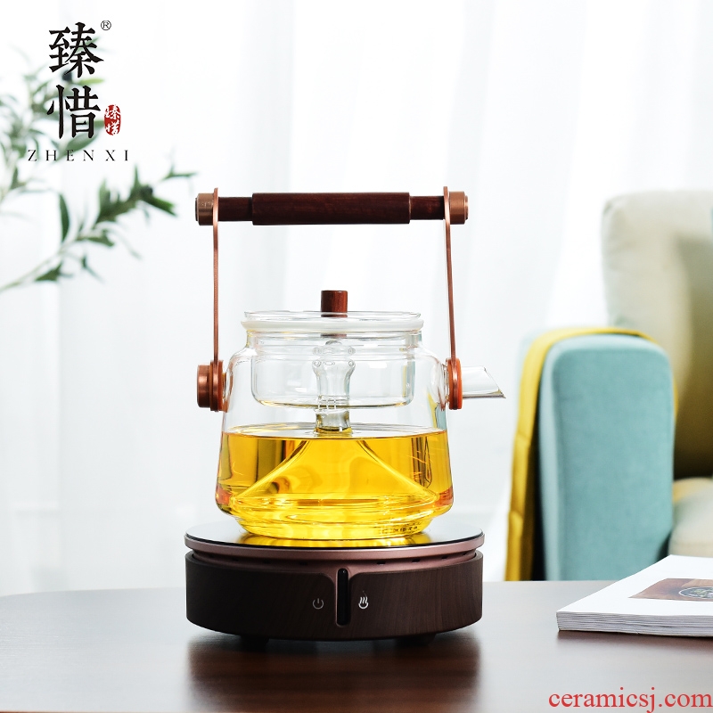 "Precious little misspellings steaming pot of tea to girder heat - resistant glass teapot cat 's eye water electricity TaoLu boiled tea, tea sets
