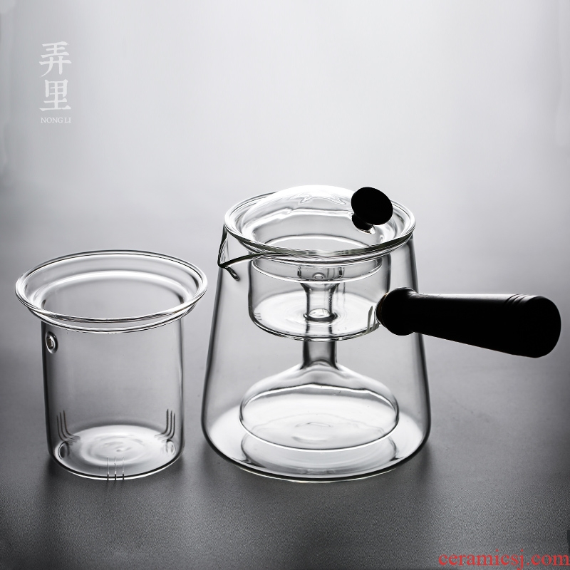 Make more tea steamer heat - resistant glass side put the pot in the automatic filtering teapot the boiled tea, the electric TaoLu use tea set