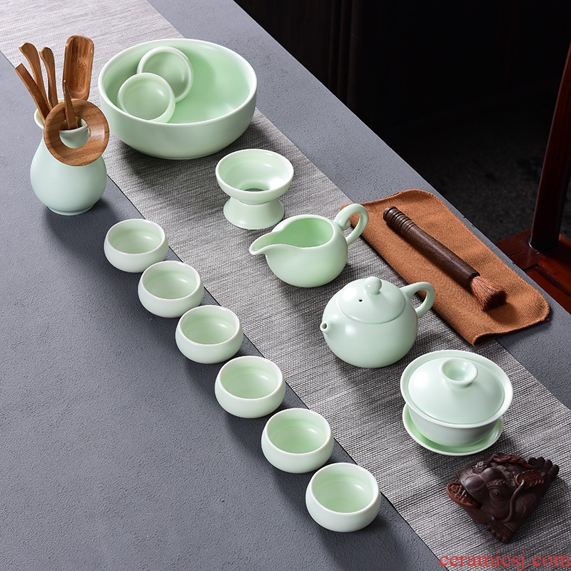 Laugh, ceramic up tea set household kung fu tea teapot teacup of a complete set of gift set tea service kit