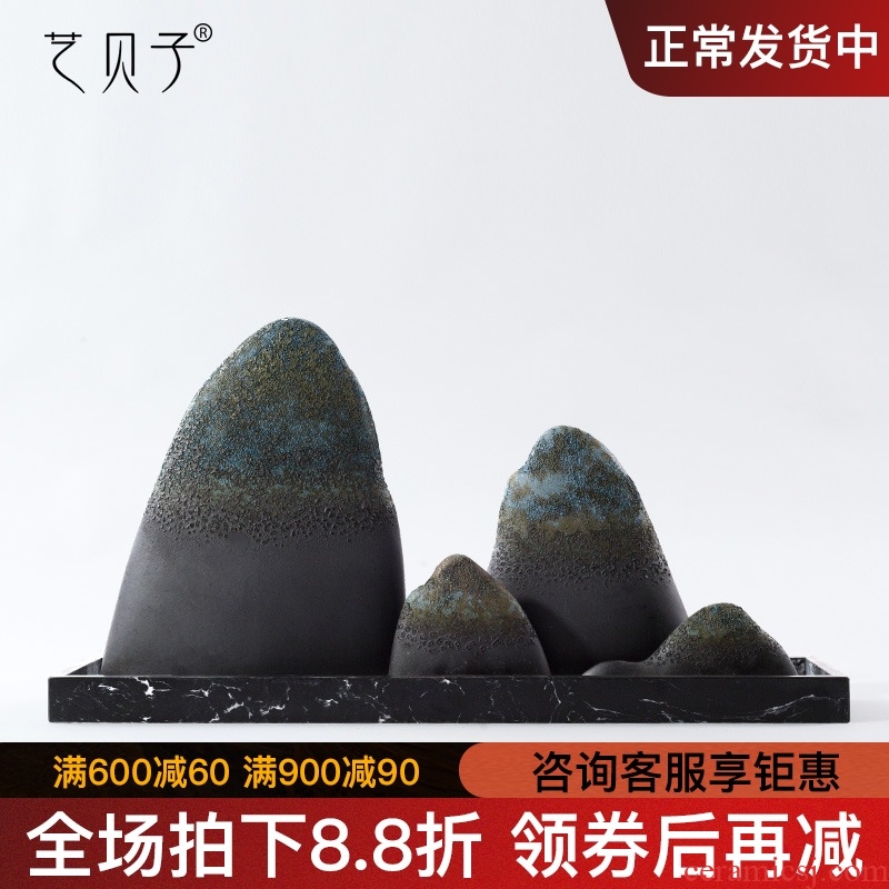 The New Chinese zen ceramic rockery household soft outfit handicraft furnishing articles model the sitting room porch light wine key-2 luxury decoration