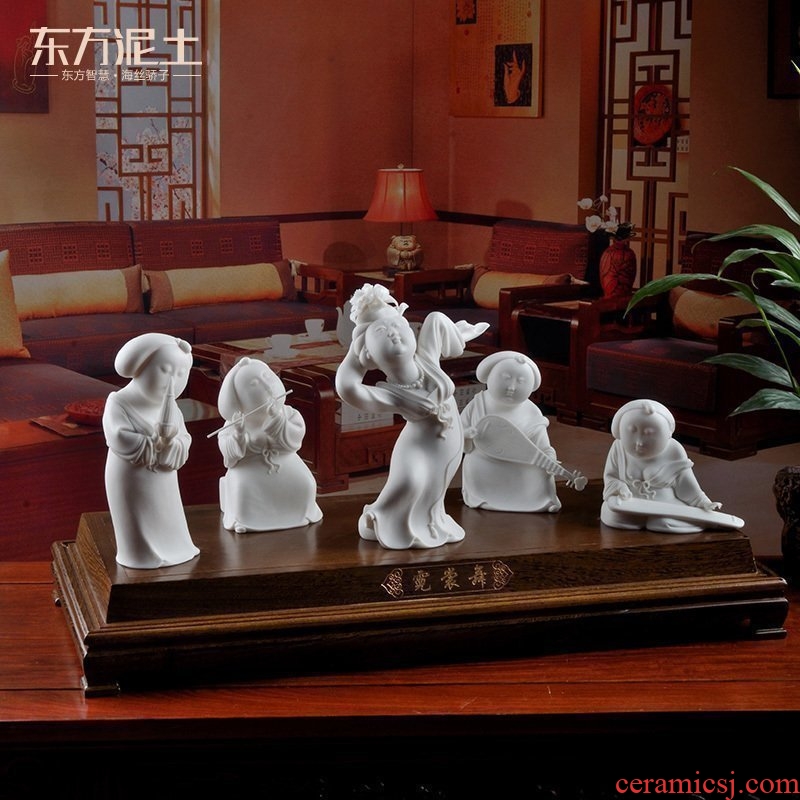 Oriental soil dehua white porcelain its art collection sitting room of Chinese style household furnishing articles/dress dance D44-29
