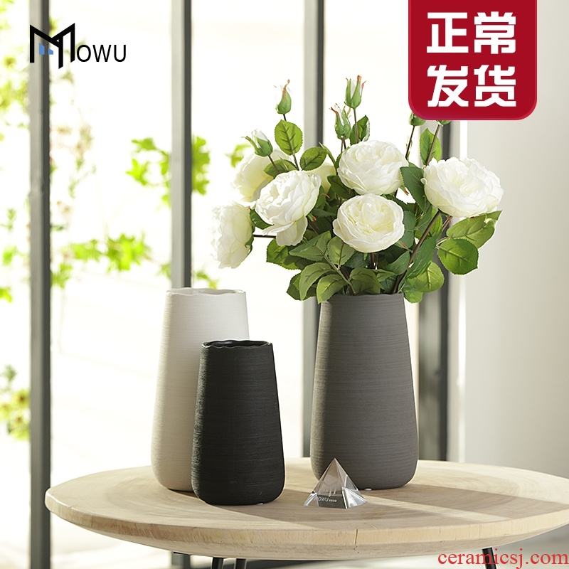 Nordic ceramic vase furnishing articles creative living room white flower arrangement drawing do vases, table home ground adornment