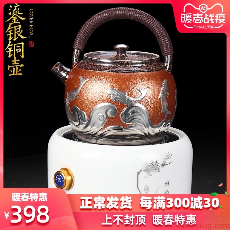 Artisan fairy coppering. As silver home what special tea kettle Japanese ancient ceramic electric boiling pot of tea