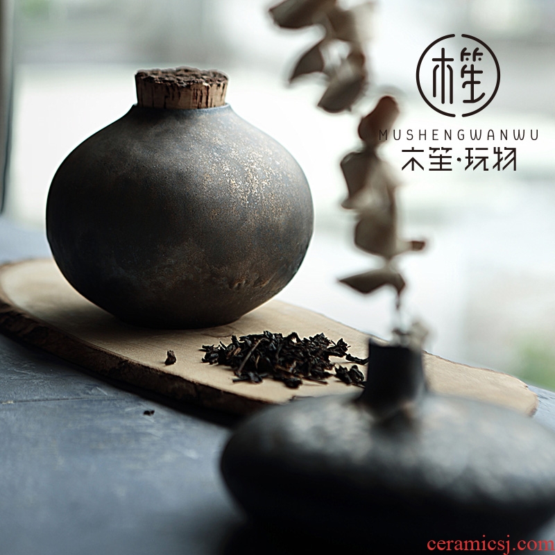 Japanese ceramic tea pot home fashion move puer tea storage tanks to restore ancient ways creative mini express seal pot
