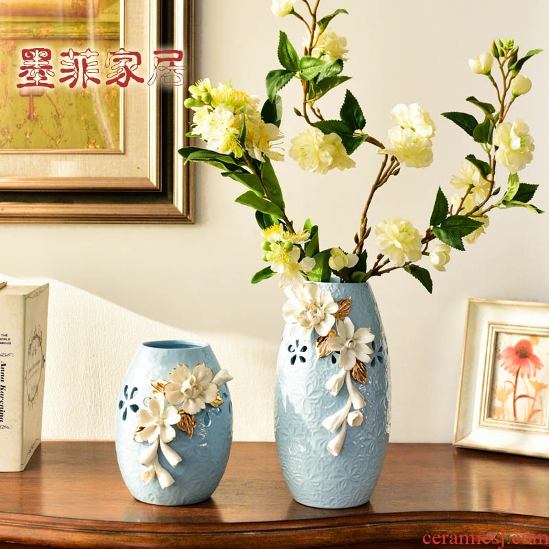 Modern ceramic vase furnishing articles creative European American sitting room porch TV cabinet table flower arrangement home decoration