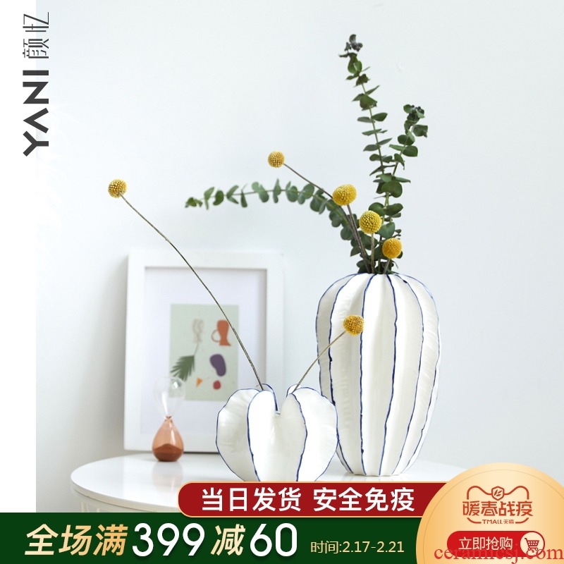 YANI yan have creative design contracted sitting room vase furnishing articles home decoration ceramic carambola flower arranging flowers