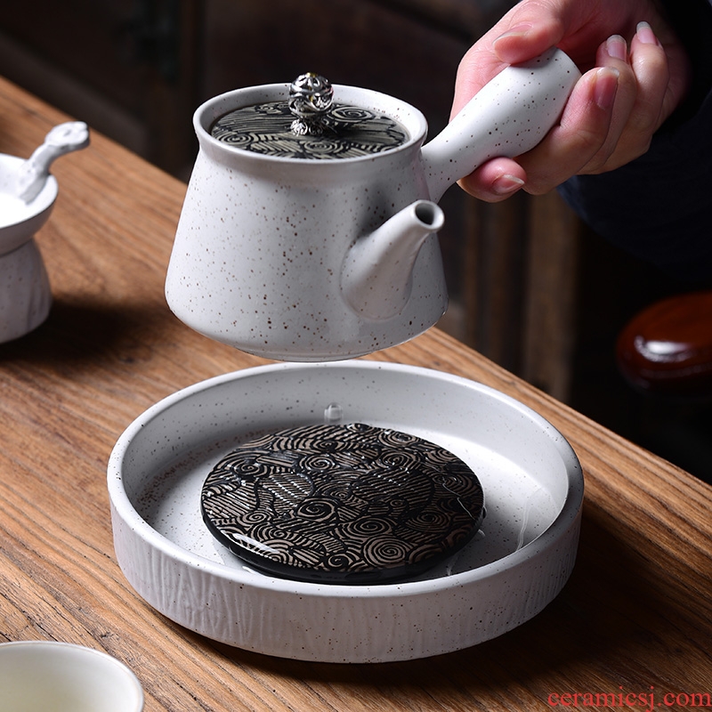 So be hilarious ideas of the silk road ceramic bearing household Japanese tea pot of kung fu tea pot pot mat
