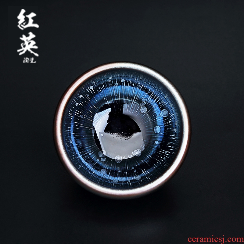 Jingdezhen tire iron droplets TuHao obsidian variable partridge spot temmoku oil - lamp can build kung fu tea cups ceramic masters cup single CPU