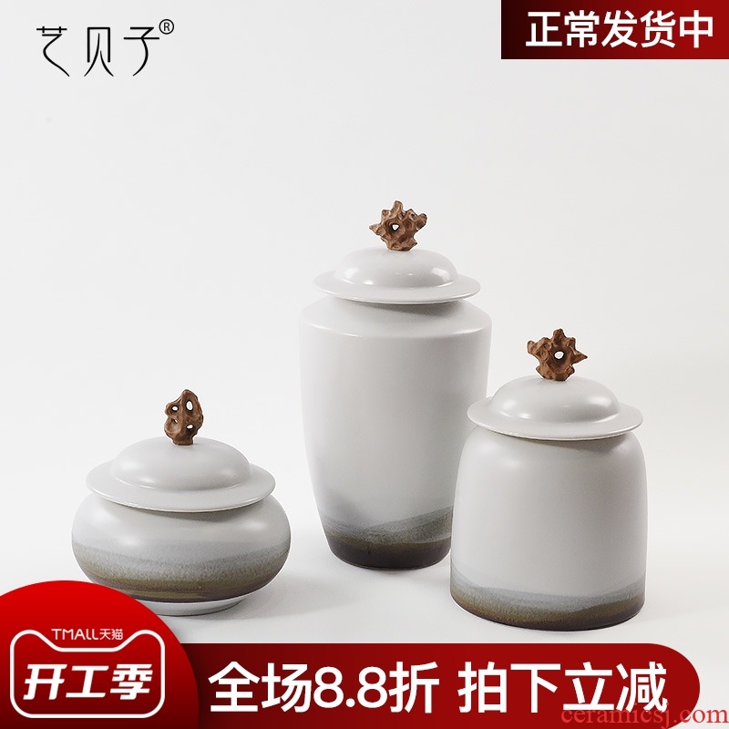 New Chinese style household act the role ofing is tasted furnishing articles ceramic art BeiZi the storage tank floor decoration example room living room window