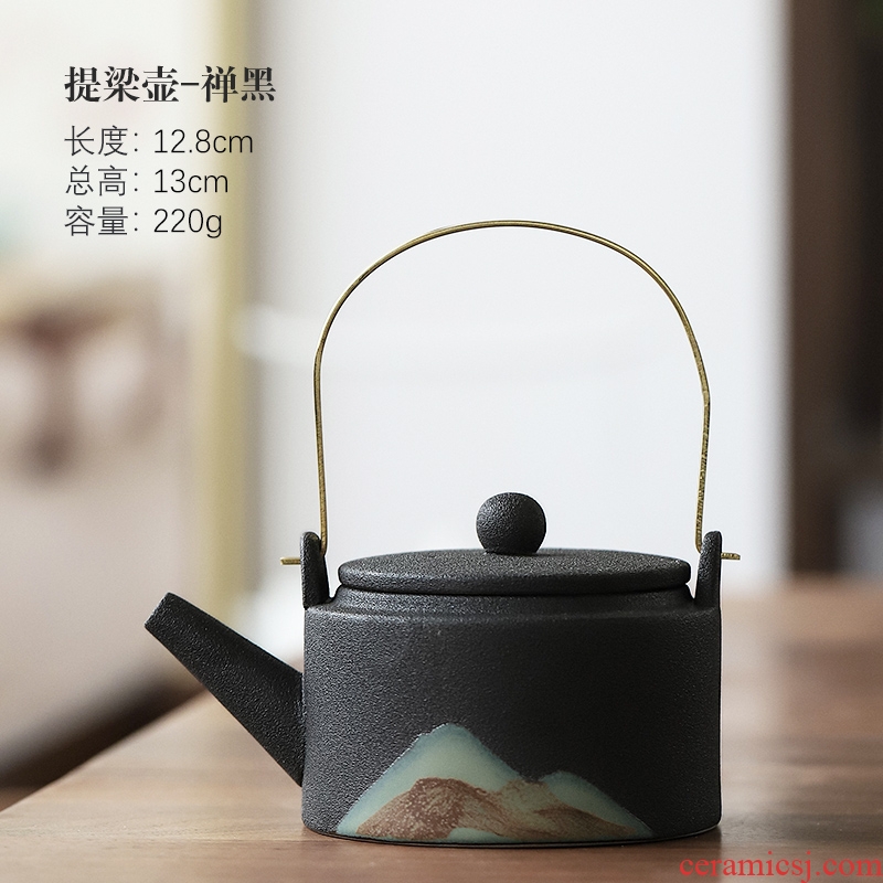 The Get | in Japanese small single pot pot of ceramic teapot girder kung fu tea based warm tea alcohol coarse ceramic tea set