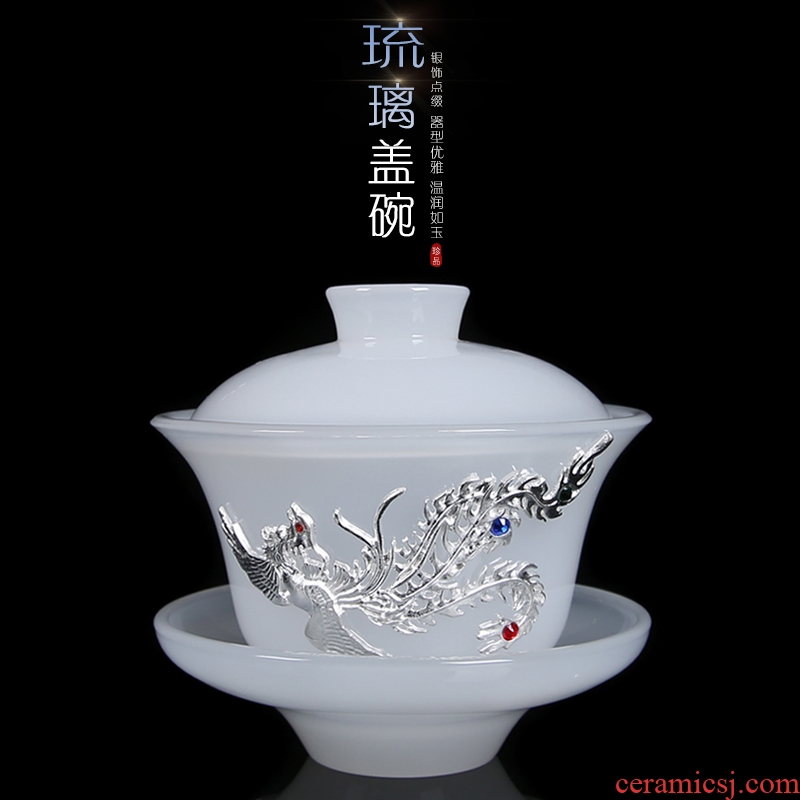Coloured glaze jade porcelain transparent lid tureen coppering. As silver tea only three kung fu tea set hand catch a single blunt tea cups