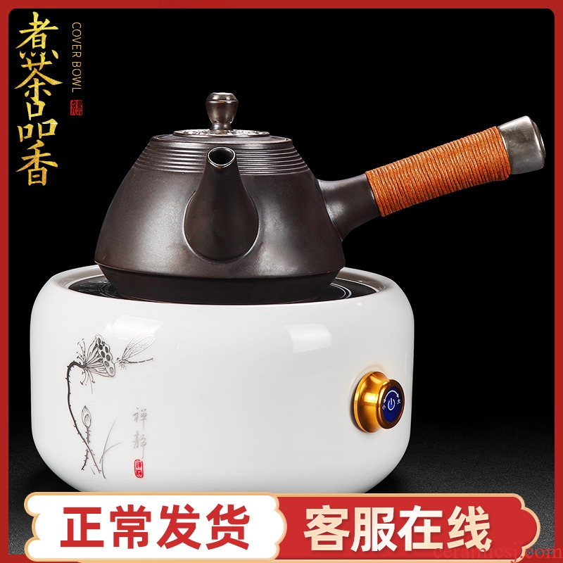 Artisan fairy tasted silver gilding cooked this teapot ceramic electric TaoLu household manually restoring ancient ways of tea kettle side put the teapot