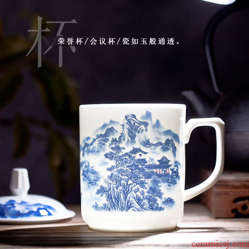 Jingdezhen ceramics cup pure white ipads China cups hotel office cup and honor a cup of tea set