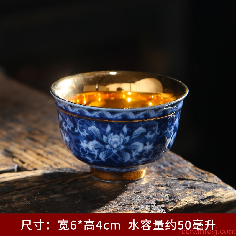 Hand the blue and white porcelain of jingdezhen ceramic cups sample tea cup kung fu tea cup small bowl master cup small cups