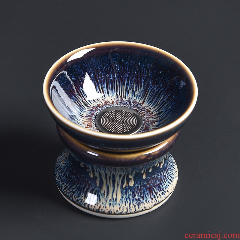 Laugh, jingdezhen obsidian blue drawing lamp) home inlaid with silver wire drawing star light filters) group