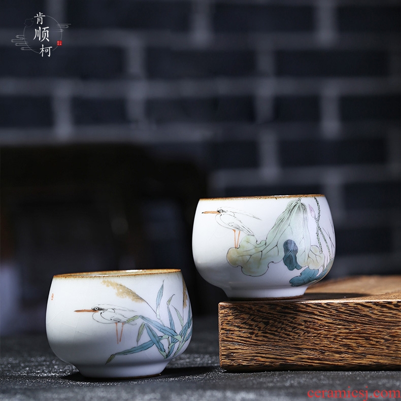 Jingdezhen ceramic masters cup your up hand - made ferro longevity single CPU kunfu tea tea sample tea cup, cup
