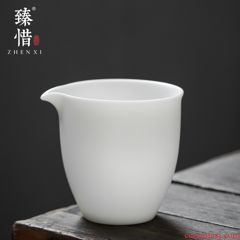 Become precious little listening suet jade dehua white porcelain tea sea fair keller cup kung fu tea set top ceramic tea ware