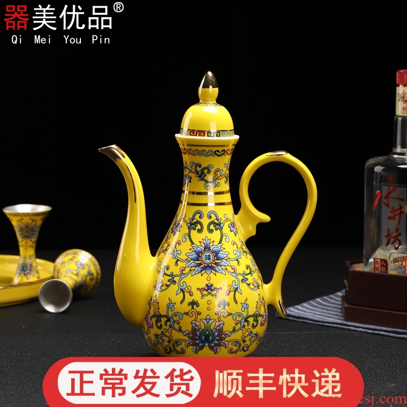 Wine is the best tasting Wine with jingdezhen ceramic liquor custom home hip flask glass kit gift set