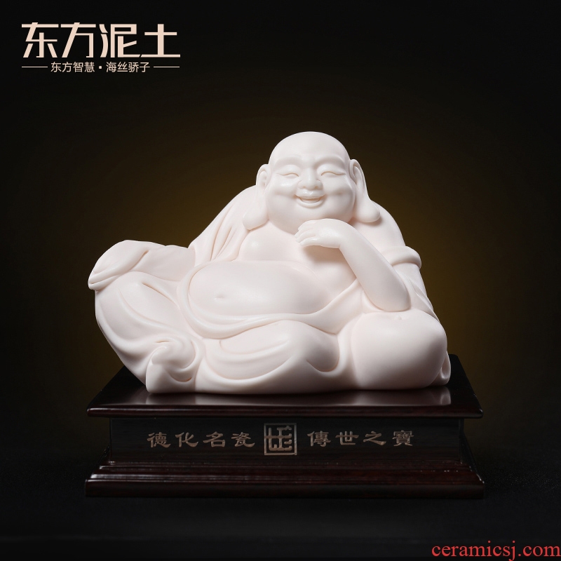 Oriental clay ceramic primer maitreya buddhist car furnishing articles at the provincial level in master jian - pin Lin carving craft work