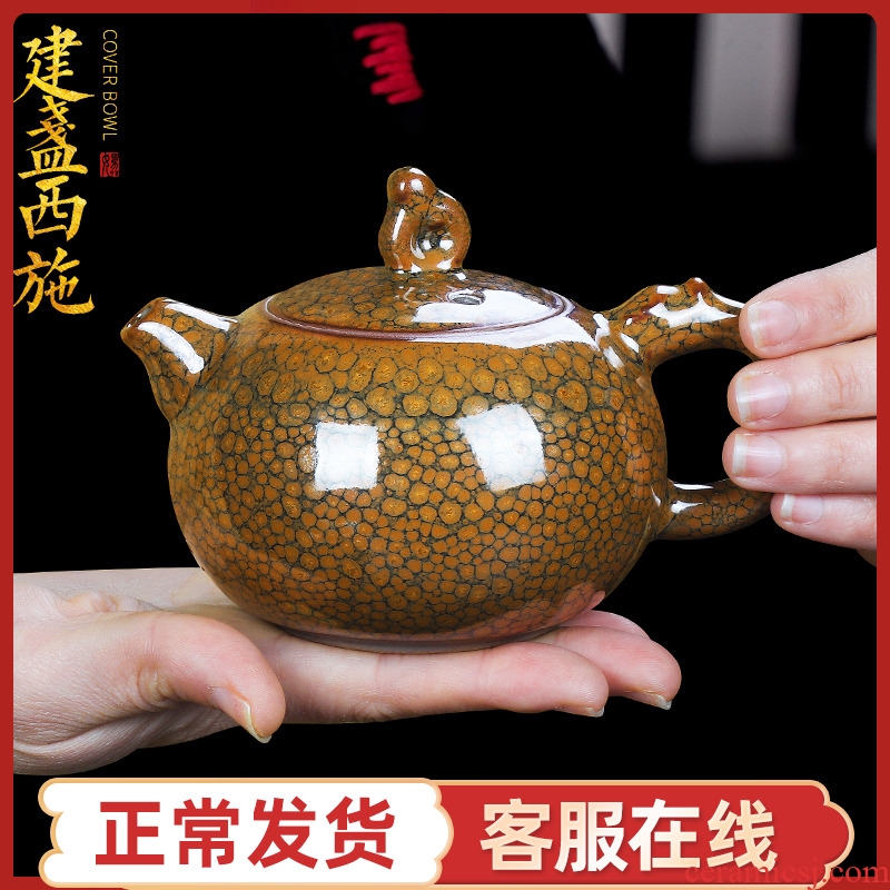 Artisan fairy built one teapot partridge spot obsidian become household ceramics by hand a large Japanese kung fu tea cup teapot