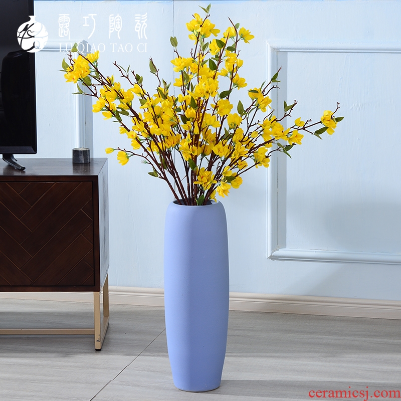 Lou qiao window decoration furnishing articles clothing store dry flower of large vase porcelain child continental high retro flower arrangement is long branches