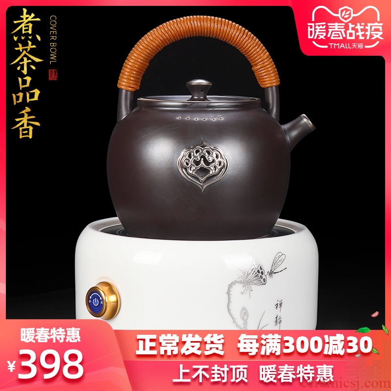 Artisan fairy boiling tea ceramic household vintage Japanese contracted girder teapot electric TaoLu suits for the teapot