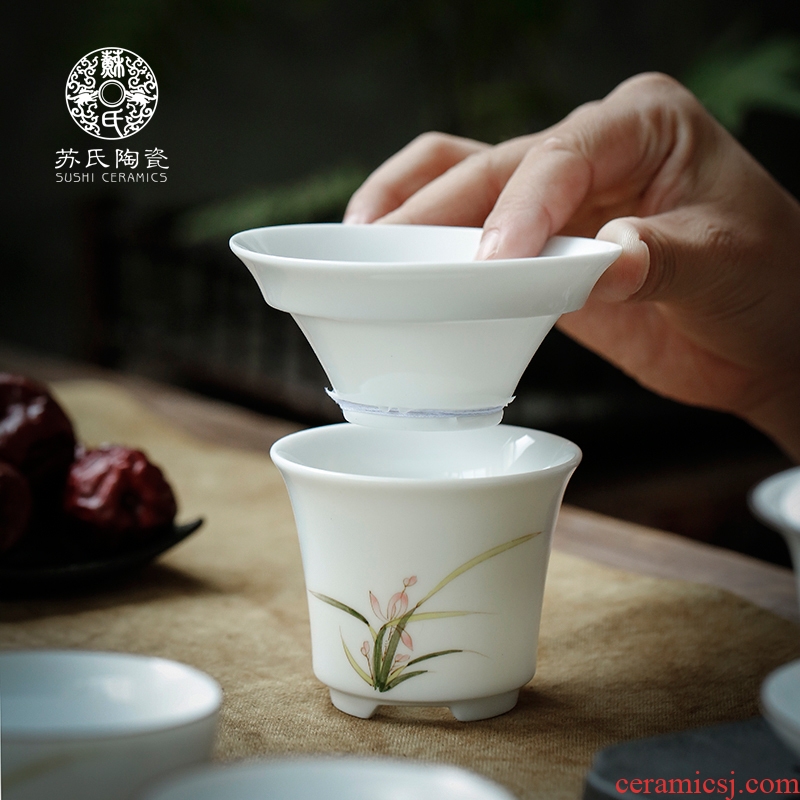 The Sioux hand - made ceramic) about The tea strainer kung fu tea tea tea accessories combination