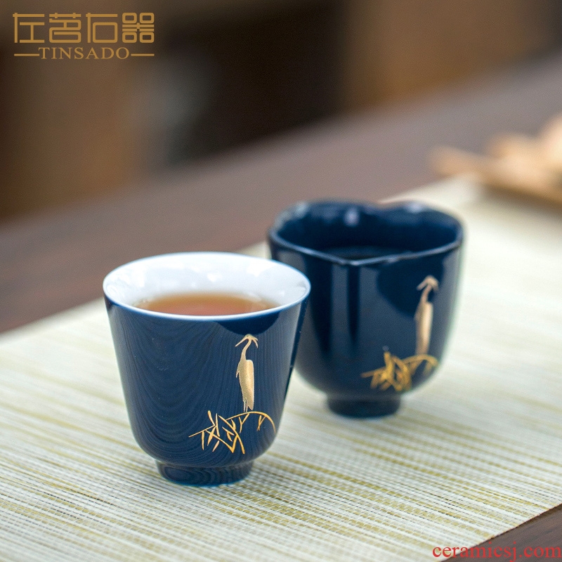 Egrets master kung fu tea cup single small cup cup single only ceramic cup sample tea cup for cup cup