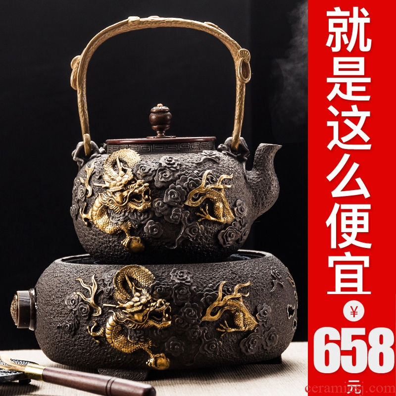 NiuRen iron pot of cast iron teapot tea kettle imitated Japanese craft brother pot boiling tea machine electricity TaoLu teapot