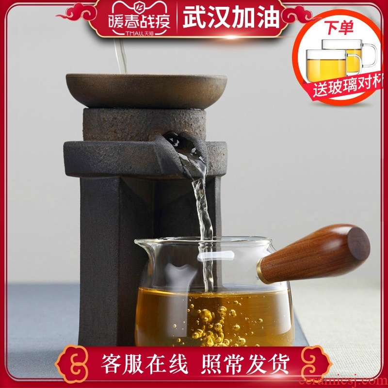 Male) fair keller cup glass ceramic kung fu tea sets the accessories side of the filter tea cup points home