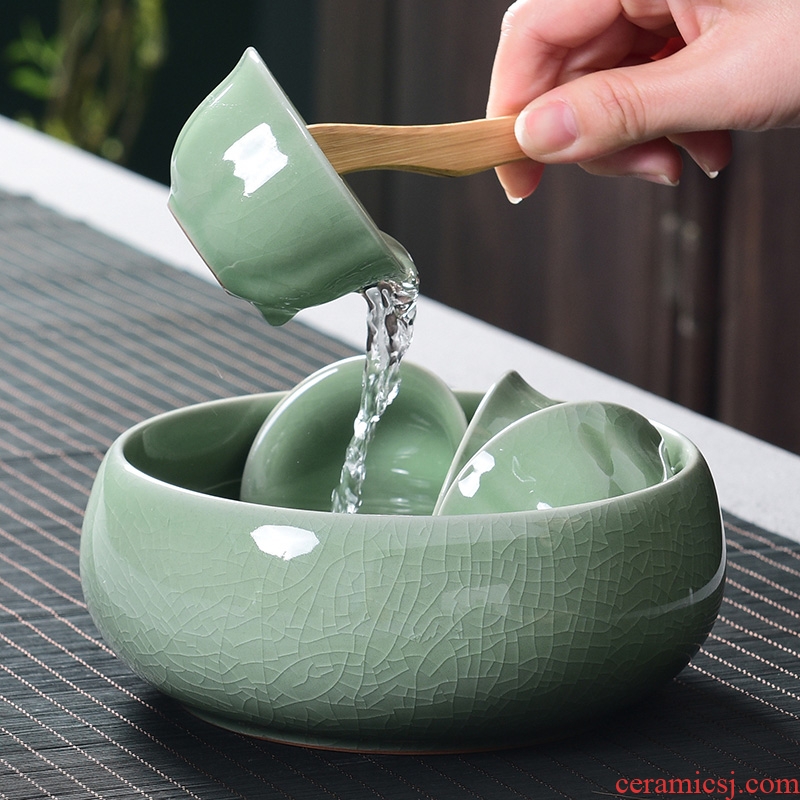 So be hilarious elder brother up on tea wash water jar of household ceramic vessels of zero kung fu tea wash cup match