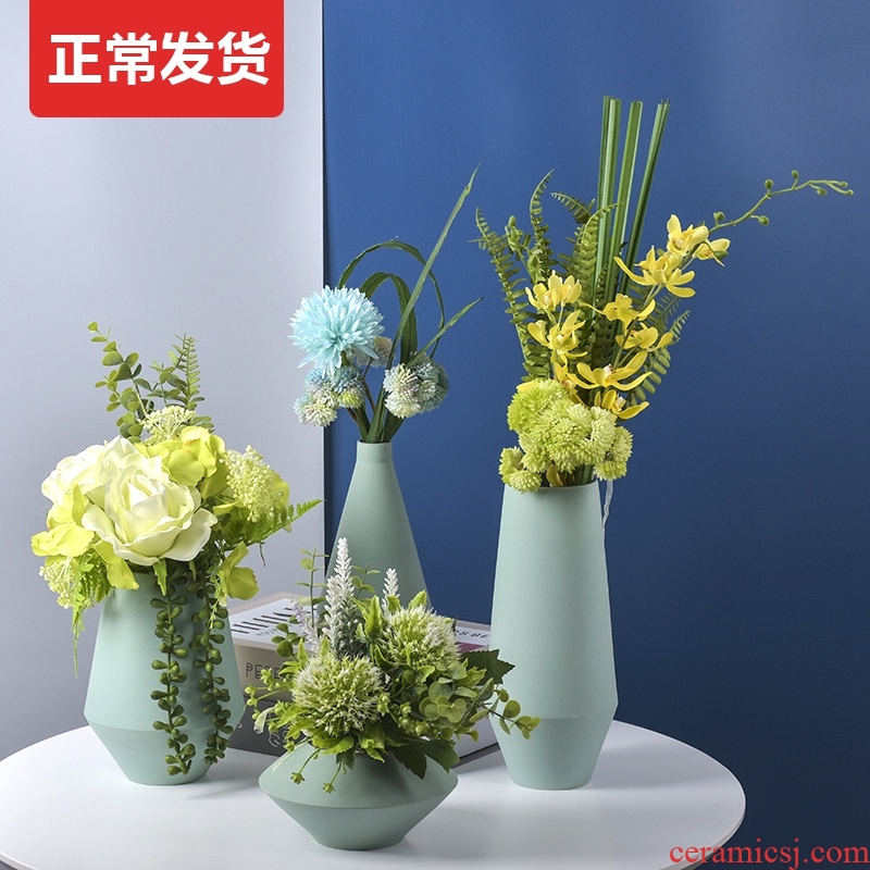 Light and decoration vase dried flowers Nordic sitting room adornment table flower arranging TV cabinet ceramic furnishing articles contracted and I style