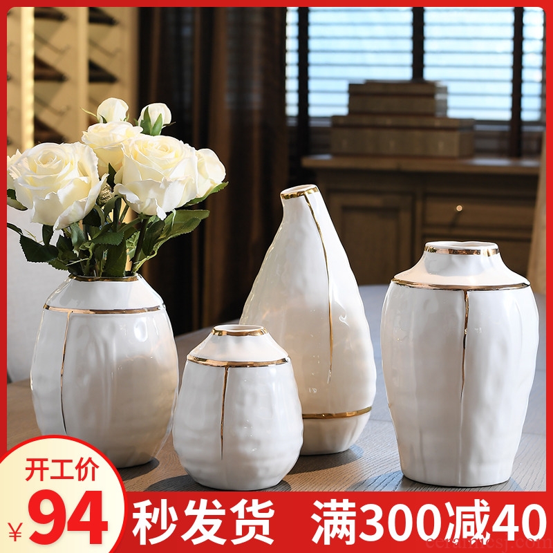 Continental vases, ceramic creative I household large sitting room flower arranging dried flower vase decoration furnishing articles