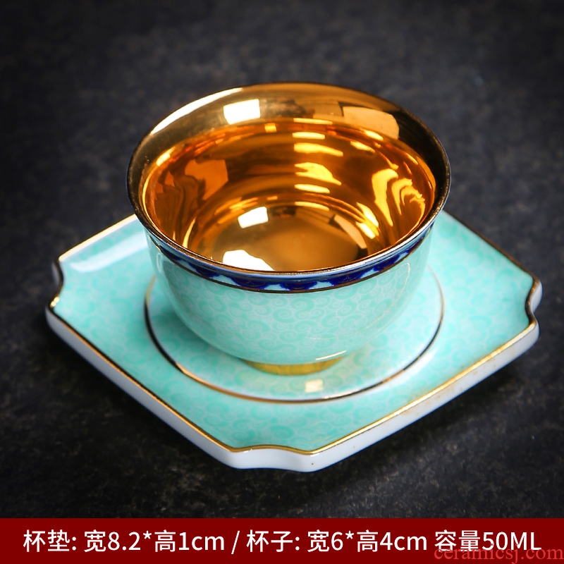Jingdezhen blue and white porcelain sample tea cup kung fu tea set ceramic cups household pure manual master cup single cup small tea cups