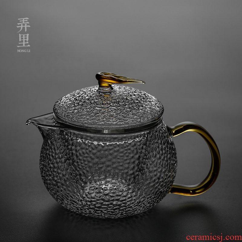 Flower pot glass teapot cooked tea ware hammer thickening high - temperature household small filter can TaoLu heating electricity