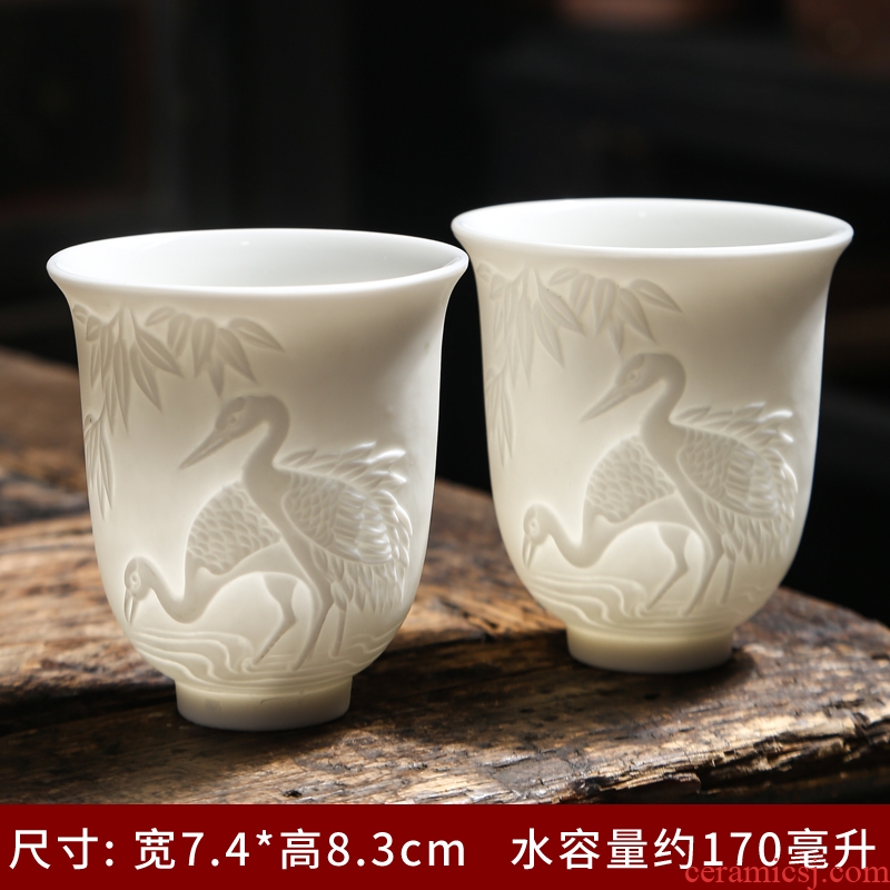 Home only 10/6 small ceramic masters cup suet jade porcelain cups sample tea cup white porcelain kung fu tea accessories