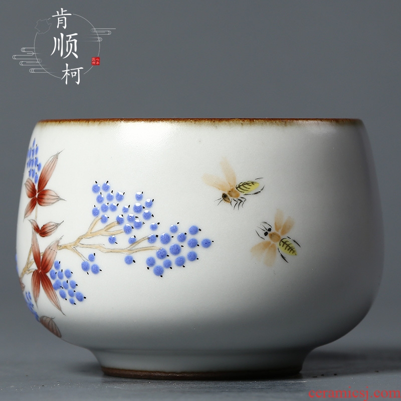 Your up jingdezhen hand - made master cup single CPU kung fu tea sample tea cup ceramic cups to build small tea cup