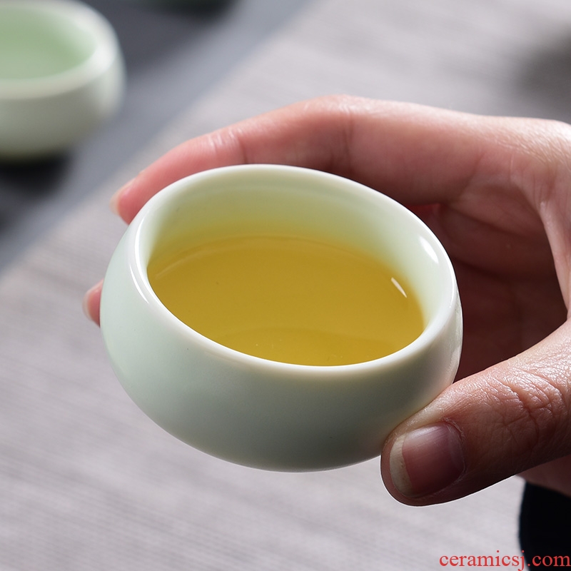 Laugh up with inferior smooth green tea cups of household ceramic masters cup, small cup bowl sample tea cup tea with zero
