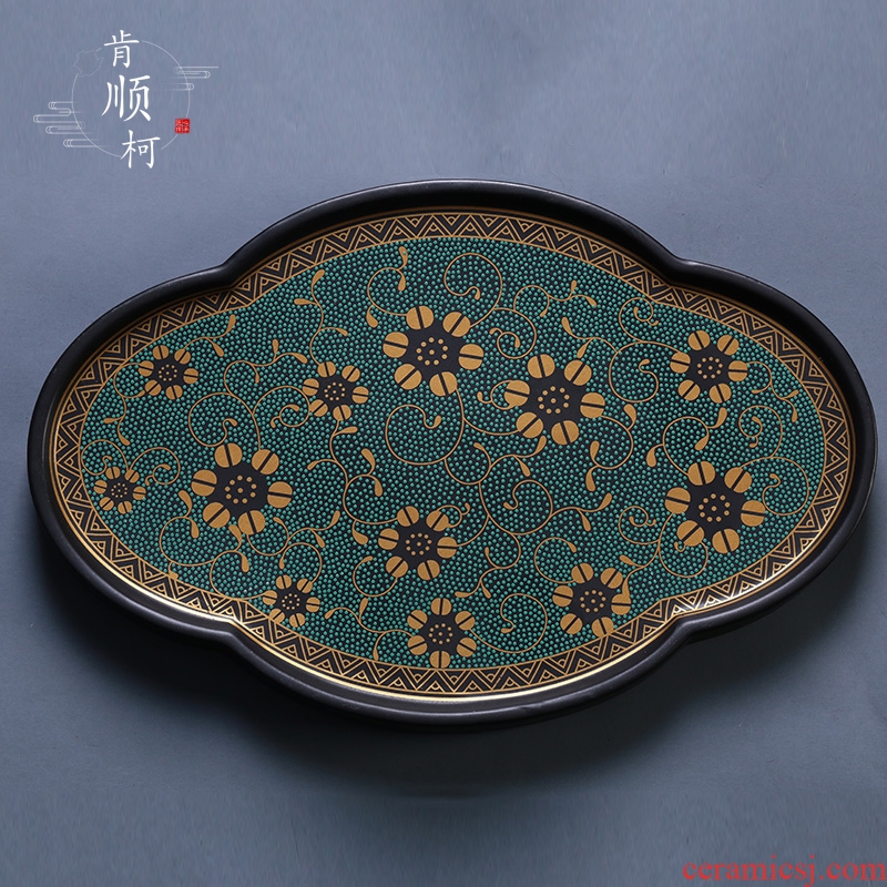 Jingdezhen Chinese clay court wind dry mercifully pot bearing zen household kung fu tea tray was water leakproof saucer