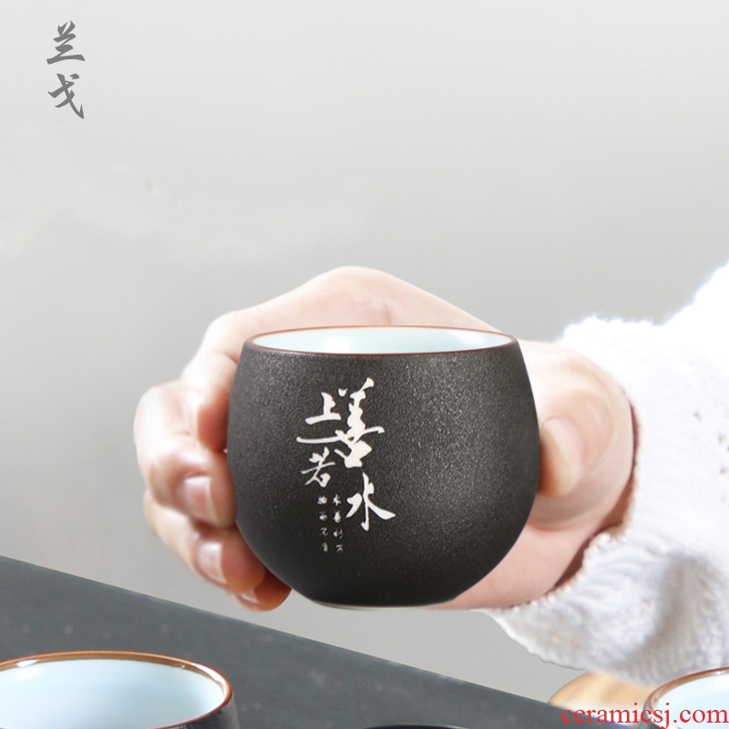 Having thick ceramic tea set suit household sample tea cup kung fu tea cups ceramic bowl with single cup tea accessories master CPU